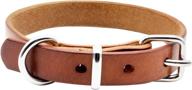 🐶 cornertrace genuine cowhide leather dog collar: thick, strong, and super durable collar for small and medium sized dogs logo