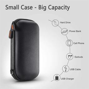 img 2 attached to 📦 Shockproof EVA Carrying Case for External Hard Drives - Perfect Travel Electronic Power Bank Bag for WD My Passport Element, Seagate Expansion Backup, Toshiba - High Protection Portable (Black)