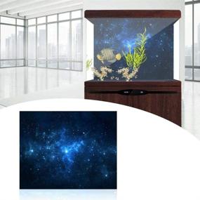 img 1 attached to Enhance Your Fish Tank with Spectacular PVC Adhesive Poster: Stars Style Aquarium Background Decoration Paper Cling Decals Sticker