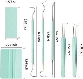 img 3 attached to Dorhui Craft Vinyl Weeder Scraper Tools Set with Mint Squeegee Vinyl Scraper, Felt Edge - Ideal for Cricut, Silhouette, Siser, Oracal 631, 651, and 751 Vinyl Applications