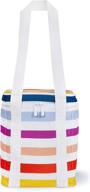 🍷 kate spade new york insulated bag for picnics: 4-bottle wine tote and large capacity soft cooler bag, candy stripe design логотип