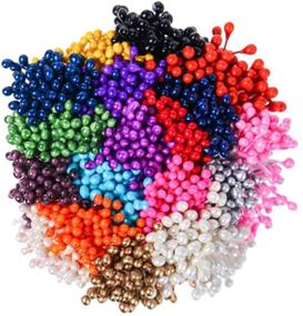 img 4 attached to 🌸 Stunning DECORA 16 Color Pearl Flower Stamens (1360 Pieces) for Exquisite Classic Decoration