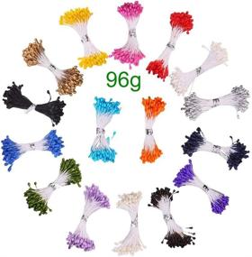 img 3 attached to 🌸 Stunning DECORA 16 Color Pearl Flower Stamens (1360 Pieces) for Exquisite Classic Decoration