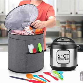 img 2 attached to Premium 2-Layer Gray Instant Pot Cover - Compatible with 6 Quart Instant Pot - Zipper Sections for Added Convenience