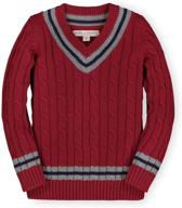 stylish and comfy hope henry white tennis sweater for boys' clothing - perfect attire for sweater weather! logo