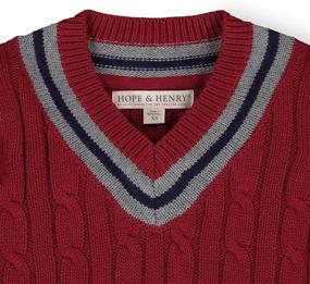 img 3 attached to Stylish and Comfy Hope Henry White Tennis Sweater for Boys' Clothing - Perfect Attire for Sweater Weather!