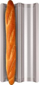 img 4 attached to 🥖 Fulimax Baguette Pan - Nonstick Perforated French Bread Pans for Golden, Crispy Loaves