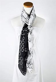 img 1 attached to Stylish and Lightweight 35 x 70 Designer Silk Scarf for Women - Fashionable Long Scarves with a Luxurious Feel