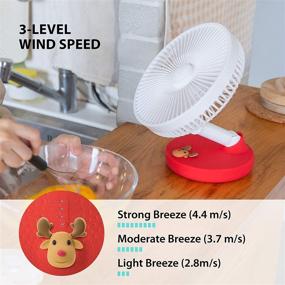 img 1 attached to Bone USB Desk Fan 2000MAh Built-In Battery Portable Fan