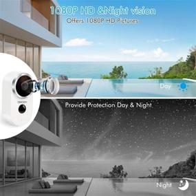 img 1 attached to 🌞 DIHOOM Outdoor Solar Security Camera: 1080P Wireless, Rechargeable Battery, WiFi, 2-Way Audio, HD Video, Motion Alarm, Home Surveillance System