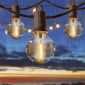 img 4 attached to 🎉 ZOTOYI 100FT Outdoor Patio String Lights with 50+2Pcs LED Bulbs - Waterproof Hanging Globe Lights for Bistro, Backyard, Gazebo - Party, Wedding, Warm White - E12 Sockets