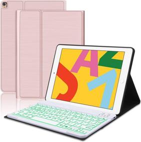 img 4 attached to IPad Keyboard Case 10 2 Generation Tablet Accessories for Bags, Cases & Sleeves