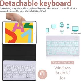 img 3 attached to IPad Keyboard Case 10 2 Generation Tablet Accessories for Bags, Cases & Sleeves