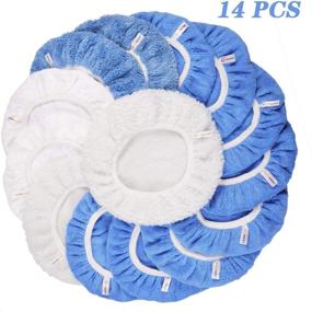 img 4 attached to 🚗 ICARMAINT 14Pcs Car Polishing Pads Set for 5-6 Inches, Waxers Bonnet Kit - Soft Buffing Pads, Wax Applicator, and Polisher Cover with Woollen, Cotton, Microfiber, Coral Fleece