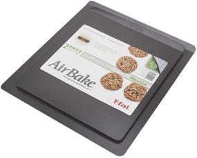 img 2 attached to AirBake Dark Nonstick 2 Pack Cookie Sheet Set, Perfect for Baking: 14 x 12in and 16 x 14in Sizes