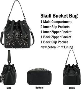 img 1 attached to 👜 Scarleton Studded Skull Shoulder H141701 Women's Handbags, Wallets, and Shoulder Bags