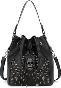 img 4 attached to 👜 Scarleton Studded Skull Shoulder H141701 Women's Handbags, Wallets, and Shoulder Bags