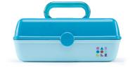 caboodles pretty in petite - forever fun makeup organizer compact carrying cosmetic case, turquoise over sky, 1 count: stay chic and organized on-the-go! logo