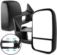 🔍 high-quality manual telescoping towing mirrors for 1999-2007 chevy silverado gmc sierra 1500 2500 3500 and 2000-2006 suburban tahoe yukon truck - compatible with 07 classic models only logo