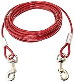 img 2 attached to 20-Foot Heavy-Duty Dog Tie-Out Chain Cable – Chrome Plated, Anti-Rust Stake – Ideal for Dog House, Training, Pet Supplies, and Accessories – Supports Dogs Up to 60lbs