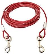 20-foot heavy-duty dog tie-out chain cable – chrome plated, anti-rust stake – ideal for dog house, training, pet supplies, and accessories – supports dogs up to 60lbs logo