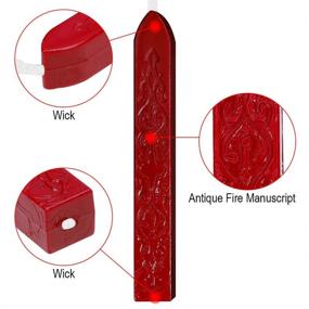 img 1 attached to 🪶 Anezus 26-Piece Assorted Colors Antique Sealing Wax Sticks with Wicks for Postage Letter Retro Vintage Wax Seal Stamp