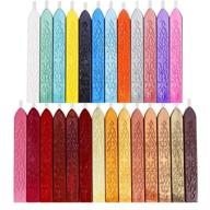 🪶 anezus 26-piece assorted colors antique sealing wax sticks with wicks for postage letter retro vintage wax seal stamp logo