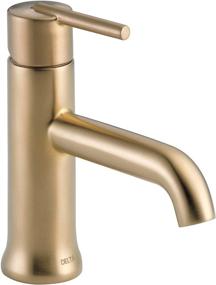 img 4 attached to 🚰 Delta Trinsic Single Hole Bathroom Faucet in Champagne Bronze - Gold Finish, Single Handle, Metal Drain Assembly - Model 559LF-CZMPU