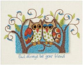 img 1 attached to Dimensions 'Owl Always be Your Friend' Punch Needle Embroidery Kit: A 10''W x 8''L Craft with Endless Friendship