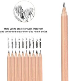 img 1 attached to 🎨 Complete Sketching Pencils Set - 29 Pieces | Graphite Pencils, Charcoal Paper, Brush, Extender, Eraser, Pencil Knife | Ideal Gift for Kids, Beginners, and Art Lovers