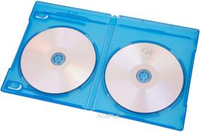 img 4 attached to 📀 AcePlus Blu-Ray Double Replacement Case - Holds 2 Discs, 12mm Standard Thickness, Logo & Clear Sleeve Included (1-Pack - Single Case)