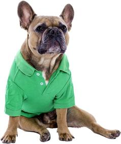 img 2 attached to 🐾 100% Cotton Parisian Pet Dog Polo Shirts - Breathable Dog Summer Clothes with Bright Colors - Casual Pet Outfits for Boy/Girl Puppy, Dogs, and Cats