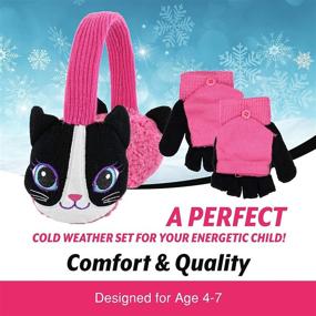 img 2 attached to Stay Cozy with PEAK Earmuff Finger Gloves: Essential Cold Weather Accessories for Girls