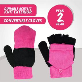 img 1 attached to Stay Cozy with PEAK Earmuff Finger Gloves: Essential Cold Weather Accessories for Girls