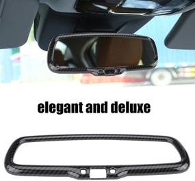 img 1 attached to 🚙 Enhance Your Alfa Romeo Stelvio/Giulia with Qiilu Car Interior Inner Rearview Mirror Frame Cover Trim