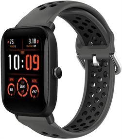 img 4 attached to 🎽 Premium Sport Bands for Amazfit Bip U Pro: Stylish, Sweat-resistant Silicone Replacement Straps for Men and Women