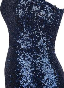 img 1 attached to Royal Blue Mermaid Long Dress XLarge - Angel-fashions Women's Asymmetric Ribbon with Gradual Sequin