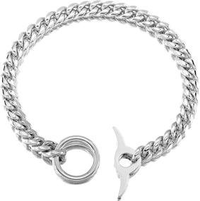 img 4 attached to 🔗 Jewelry Kingdom Dog Choke Chain Collar: High Polished Cuban Link, Adjustable Training Walking Collar for Small Medium Large Dogs