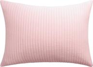 🛏️ ntbay jersey cotton quilted toddler pillowcase, soft & breathable zippered travel cover, 13 x 18 inches, pink - enhanced seo logo