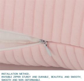 img 2 attached to 🛏️ NTBAY Jersey Cotton Quilted Toddler Pillowcase, Soft & Breathable Zippered Travel Cover, 13 x 18 Inches, Pink - Enhanced SEO