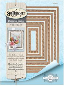 img 1 attached to 🔥 Enhance Your Crafts with Spellbinders Nest Abilities Hemstitch Rectangles Etched/Wafer Thin Dies