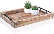 🏡 spacious farmhouse ottoman tray with convenient handles логотип