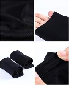 img 1 attached to 🧊 8 Pairs Unisex Arm Cooling Sleeves Ice Silk Arm Covers - Black, Knitted Ice - UV Protection