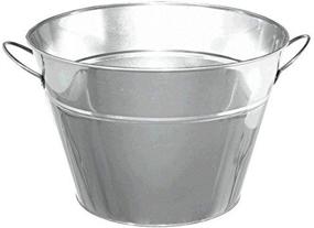 img 1 attached to 🍾 Silver Party Metal Bucket by Grasslands Road - 1 Piece