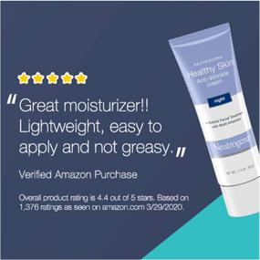 img 1 attached to Neutrogena Healthy Skin Anti-Wrinkle Night Cream: Retinol, Vitamin E, and Vitamin B5 Moisturizer for Youthful Skin - 1.4 oz