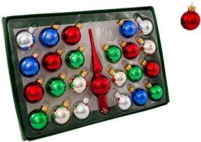 img 4 attached to Add Sparkle to Your Holiday Decor with Kurt Adler Glass Multicolored Ball Set