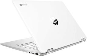 img 2 attached to 🔥 HP Chromebook x360-14" HD Touch, Celeron N4000, 4GB RAM, 32GB eMMC, Silver White - Ultimate Hybrid Laptop!