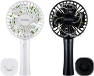 🌬️ 2-pack portable handheld fan with 3 speeds - mini usb desk/table fan for personal electric cooling in travel, office, room, household, and outdoor activities логотип