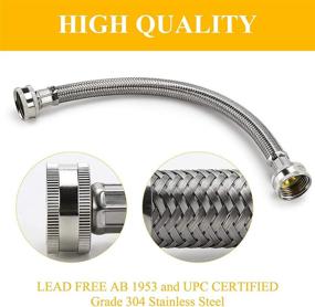 img 3 attached to Easy Install Steam Dryer Hose Kit - 6 ft Stainless Steel Hose with 90-degree Elbow, 1ft Inlet Adapter, and Y Connector - Fits Most Household Water Supply Lines