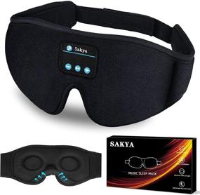 img 4 attached to Наушники для сна Sakya Sleep: беспроводные наушники с Bluetooth, музыка 3D 🎧 и маска для глаз для бокового сна, борьбы с бессонницей, медитации и путешествий (черные)